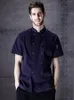 Ristorante Chef Camicia da uomo di alta qualità Cucina Uniforme da lavoro Maniche corte Giacca da cuoco Hotel Coffee Shop Cameriere Abbigliamento da lavoro d6UU #