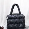 Sacos de noite inverno para baixo tote acolchoado crossbody para mulheres 2024 designer algodão acolchoado bolsas femininas espaço macio bolsa de ombro shopper