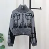 Kadın Örgüleri Oceanlove Kontrast Renk Fermuarı Kadınlar Hırgalar Vintage Sonbahar Kore Kore Sweaters Kalın Stand Yakası Örgü