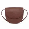 Bag Leather Handbags 2024 Messenger Horse Saddle Ladied Diagonal Shoulder Small Half Round