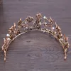 nuovi accessori per capelli da sposa vintage barocchi Brze Rhineste Pearl Diademi e corone da sposa Gioielli da donna Pageant Party d4fR #