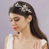 fi Gold Pearls Headbands For Wedding Hair Accories Starfish Women Hairband Head Bridal Jewelry S0X1#