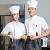 Weiße Männer Küchenchef Restaurant Uniform Hemd Bäckerei Atmungsaktive Zweireiher Weiß Chef Dr Frauen Chef Jacken April 2022 B7UR #