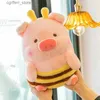 Animali di peluche imbottiti kawaii anime lulu pane maiale giocattolo peluche simpatico animale da bambola da bambola da bambola da bambola da ragazzo peluche di peluche cuscino cuscino 240327