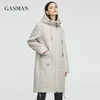 Gasman 2022 Spring Autumn Jacket Women Fi Casual LG Parka Coat Padded Female Stand-Up Collar Hooded Ladies Jackets 81858 08N5#