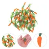Decorative Flowers 60 Pcs Simulated Carrot Artificial Vegetable For Party Mini Carrots Crafts Simulation Vegetables Ornaments Puzzle