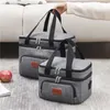 Borsa da pranzo isolata per donna Scatola da picnic termica di grande capacità con tracolla Resistente all'acqua Cerniera per la preparazione dei pasti Borsa termica 240320