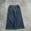 Jnco Classics Marque Lettre Broderie Baggy Jeans Hip Hop Hommes Taille Basse Jambe Droite Denim Pantalon Harajuku Streetwear Pantalon T8cV #