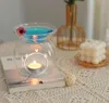 Bougeoirs créatifs résistant à la chaleur, chandelier en verre Transparent, lampe à huile pour la maison