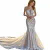 Osquernovia Mermaid Tiulle Wedding Dres 2023 Sweetheart Floral Appliques Back Vestido de Noiva Wbudowany stanik Z9th#