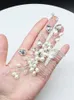 Kvinnor Crystal Pearl Hair Combs Tiaras Bröllopshår smycken Brudhår Vinus Handgjorda Rhineste Shiny Bridal Accores T7BB#