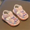 Newborn Baby First Walkers Kids Sandals Fashion designer Infant Soft Crib Shoes Summer Toddler Boys Girls Anti Slip Casual Sneakers