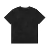 Nouvelle arrivée chemise hommes designer femmes t-shirts ras du cou à manches courtes t-shirt lavé tissu imprimé vintage noir graphique t-shirt US S-XL surdimensionné