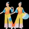 Nouveau Costume de danse classique Fan Vêtements de danse folklorique Yangko Costumes nationaux anciens nationaux Hanfu Dance Stage Performance o4mb #