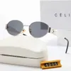 Lunettes de soleil CELIES 2024, les mêmes nouvelles lunettes de soleil haut de gamme Lisa Triumphal Arch ovales personnalisées en métal tendance