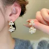 Boucles d'oreilles en strass irrégulier pour femmes, bijoux de tempérament de luxe français