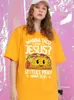 Plus Size Jesus Wanna Letter Printing Damen T-Shirt, Sommer Lose Cott Kleidung Salat- und Maiskuchendrucke, Persalized y5YY #
