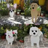 Garden Flower Pot Dog Planter Schnauzer Bulldog Poodle Corgi Yorkshire Garden Pots Diy PVC Flower Planter Garden Home Decor 240318