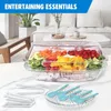 Plates Fruit Trays For Serving Party 15 Inch Appetizer Tray On Ice Platters Clear