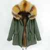 Manteau à capuche en vraie fourrure pour hommes, nouvelle collection d'hiver, vestes tactiques de l'armée décontractées, marque chaude, naturelle, fourrure de raton laveur, Big Lg Parka, pardessus j33q #