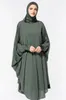 Abbigliamento etnico Abito da preghiera intero Donna Abaya musulmano con cappuccio Eid Ramadan Abito arabo islamico Caftano modesto Thobe Caftano mediorientale