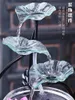 Dekoracyjne figurki kompania na zbiornik na wodę herbaciarnia kreatywna fortuna samozwańczy tlen nawilżający szklane ozdoby biurowe