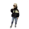 Jackets 2024 Children Clothes Boys Kids Hooded Zipper Windbreaker Baby Fashion Print Coat Infant Waterproof Hoodies For Girls