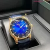 Relógio de pulso AP Top 15210OR Novo CODE 11.59 Série Mais bonito mostrador azul gradiente 18k ouro rosa