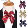 Bow Ties Plaid Bowties For Women Stripe Collar Insignia Student Bow tie Classic Suit Bow ties For Wedding Girls Bow ties Butterfly Cravat Y240329