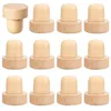 Baking Moulds Wine Bottle Corks T Shaped Cork Plugs For Stopper Reusable Wooden And Rubber (12 Pieces)