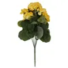 Fleurs décoratives 1 bouquet de plantes de géranium simulées artificielles faux bouquet de fleurs en soie pour la cérémonie de mariage décoration de jardin de maison de noël