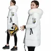 2024 Winter Coats Women Down Cott Jacket Big Fur Collar Lg Parka Slim Zipper Warm Tops Female Puffer Outwear Lady Clothing Z3Bx#