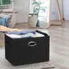 Sonstige Aufbewahrungsbox für Zuhause, Aufbewahrungsbox mit Deckel, 17 x 12 x 12, große, faltbare Box aus Leinenstoff, stapelbar, robust, Y240329