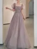 豪華なシックローズピンクドバイイブニングドレス