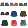 2024 디자이너 반바지 Rhude Shorts Beach Shorts Mens Street Wear Red Blue Black Purple Shorts 가죽 반바지 고급 반바지 미국 크기 : S-XL AB