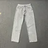 Vintage stjärnor broderi solida baggy jeans för män och kvinnor streetwear casual denim byxor överdimensionerade ropa hombre lastbyxor 16qy#