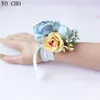 Yo Cho Cho Casamento noivo Boutniere Bride Wrist Corsage Men Wedding Meeting Party Party Distreal Persalment Artificial FRS D6N7#