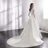 Mariage Dres 2021 Mariée Dr Élégant Cas Complet Court Train Robe De Noiva A-ligne Princ De Luxe Lumière De Mariage dr 01Vi #