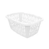 Sacs à linge Mainstays 1,5 boisseau panier en plastique rectangulaire blanc ensemble de 12