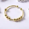 Cluster Rings KASANIER S925 Sterling Silver Fidget Rotate Freely Beads Spiral For Women Men Anxiety Antistress Gift
