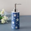 Liquid Soap Dispenser European Style Ceramic Body Wash Lotion Bottle El Bathroom Shampoo Star Home Accessories