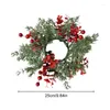 Fiori decorativi 1pc Candeliere di Natale Ghirlanda Ghirlanda Simulata Bacca rossa Ago di pino Ornamento Decorazioni Forniture per feste per la casa