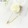 Rose Boutniere Corsage Wedding Boutniere Pin для мужчин Женщины шелковые бэтхол -жениха для вечеринок акции.