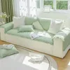 Stol täcker 4 säsonger Universal Sofa Cover Simple Modern Combination Full Package Anti-Slip Nordic Style Polyester Fabric