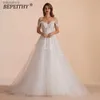 Robes sexy urbaines BEPEITHY Une ligne chérie mariée fête de mariage 2023 sans manches balayage train goutte épaule dentelle ivoire blanc robe de mariée yq240329