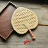 التماثيل الزخرفية الطبيعية الصيف الصيفية الصديقة الصديقة الصينية DIY Pushan Hand Hand Fan Cooling Home Home Decoration المنسوجة