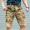 Men's Shorts Summer camouflage mens shorts IX14 outdoor military tactical cargo pants casual loose five point mens jogging sports pants Q240329