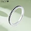 Pierścienie klastra TBCYD 1,4 mm D Kolor Pełna wieczność Stacktable MOISSANITE Pierścień dla kobiet 925 Srebrny zaręczyny