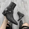 Buty Krótkie buty Czarne, oryginalne skórzane z suwakiem Business Lowheed ręcznie robione buty kostki dla mężczyzn darmowa wysyłka zapatos hombre