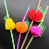 Disposable Cups Straws 50 Paper Parasol Fruit Umbrella Cocktail Drinking Novelty Party Straw